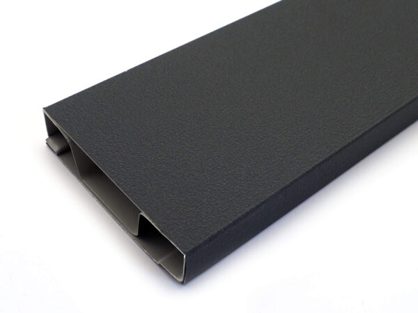 Stalowa deseczka, przęsło, lamela z antykorozyjną powłoką w kolorze antracyt